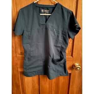 2-Pocket Mock Wrap V-neck Scrub Grey's Anatomy Barco Classic Teal Green Size M